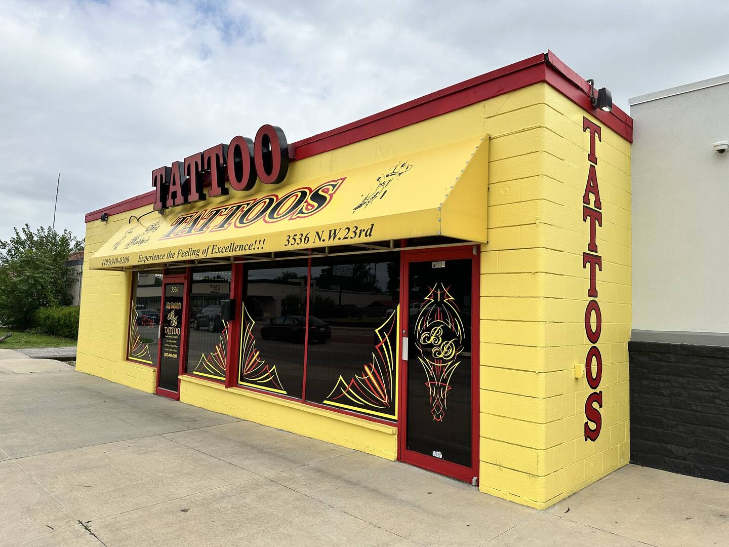 Front entrance of Big Daddy's Tattoos in Oklahoma City